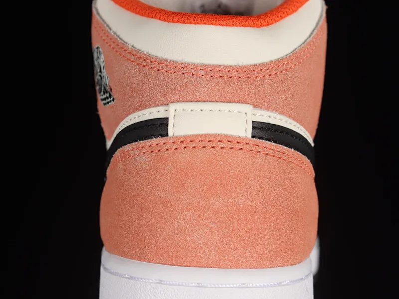 All categories Air Jordan Jordan series basketball shoes Air Jordan 1 High G version pure original Air Jordan 1 Mid GS "Orange Suede" AJ1 Joe 1 orange suede mid-top basketball shoes DV1336-800